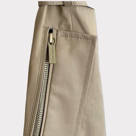 Michael Kors Belted Front Zip Trench Coat Jacket Small - Picture 11 of 12